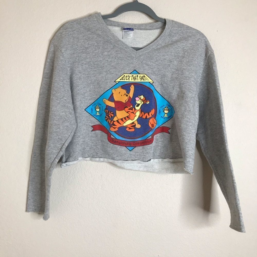 Vintage Winnie the Pooh cropped sweatshirt‎